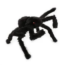 Araña falsa de peluche negra para niños, accesorios realistas, broma, artilugios divertidos, regalos para niños