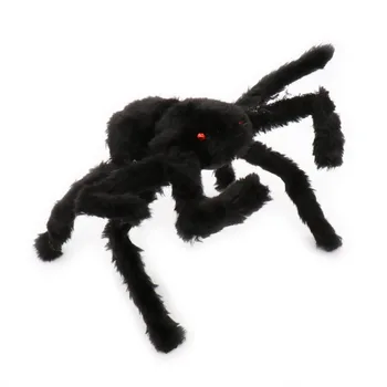 

Horrible Big Black Furry Soft Plush Fake Spider Halloween Decoration Joking Toys Realistic Props Prank Funny Gadgets Kids Gifts