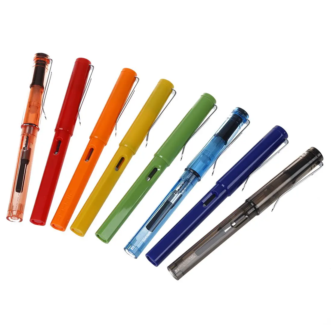 

Wholesale 10pcs of Jinhao 599 1 Lot/8PCS Fountain Pens Diversity Set Transparent and Unique Style