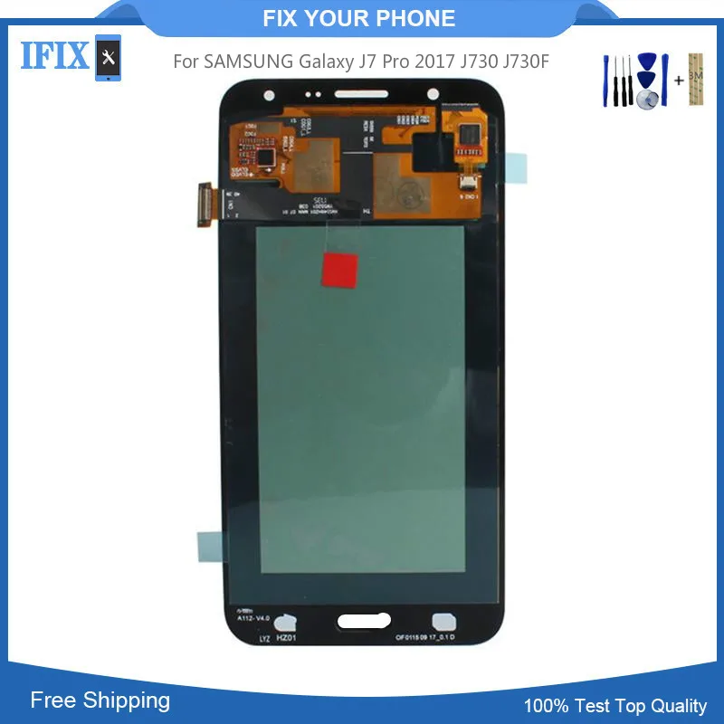 

For SAMSUNG Galaxy J7 Pro 2017 J730 J730F LCD Super AMOLED Display Touch Screen Digitizer Panel Assembly 5.5" 100Pcs/lot