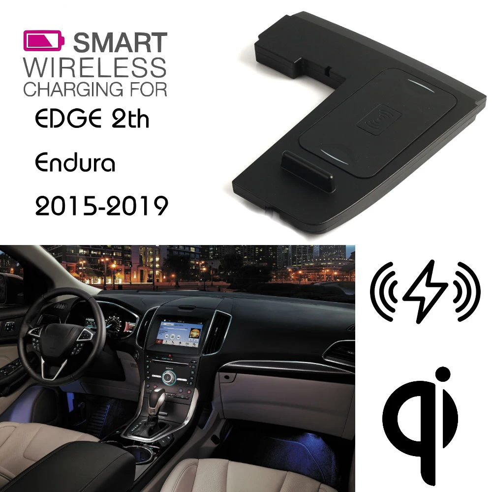 Для Ford QI Беспроводная зарядка скрытое Беспроводное зарядное устройство Держатель Телефона Коробка для хранения для EDGE 2th Endura