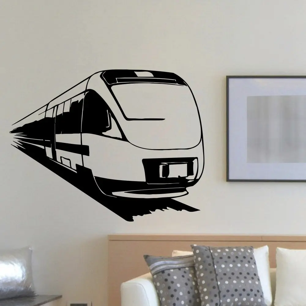 

Wall Art Mural Removable Train Style Wall Stickers Home Decoration Locomotive Train Wall Decal Station Design Decor AY694