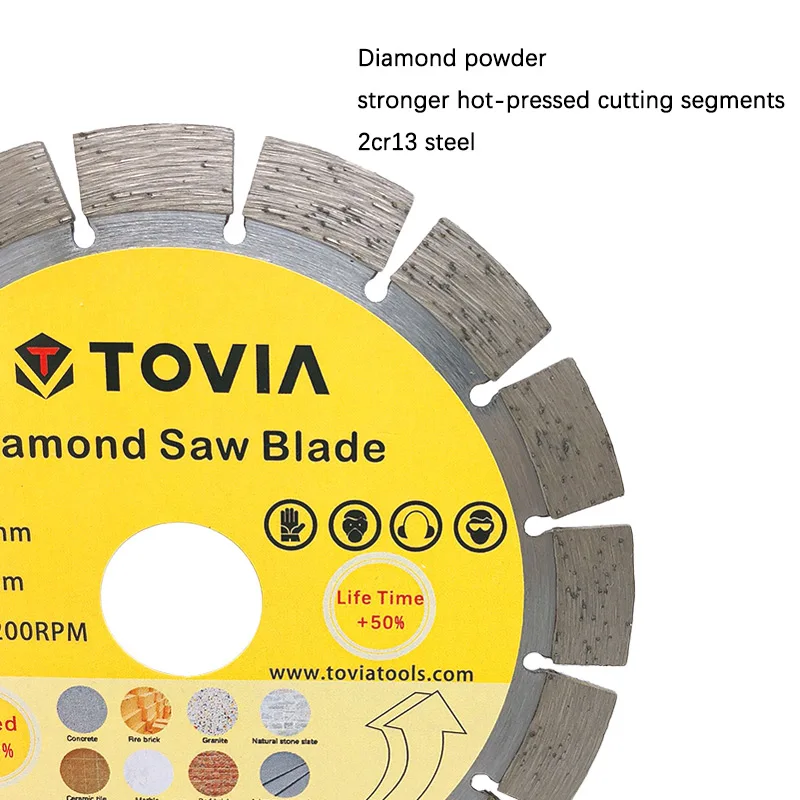 TOVIA Continuou Rim Diamond Marble Saw blade Specialized Stone Cutting Sheet Multitool Angle Grinder Saw Disc Power Tool 