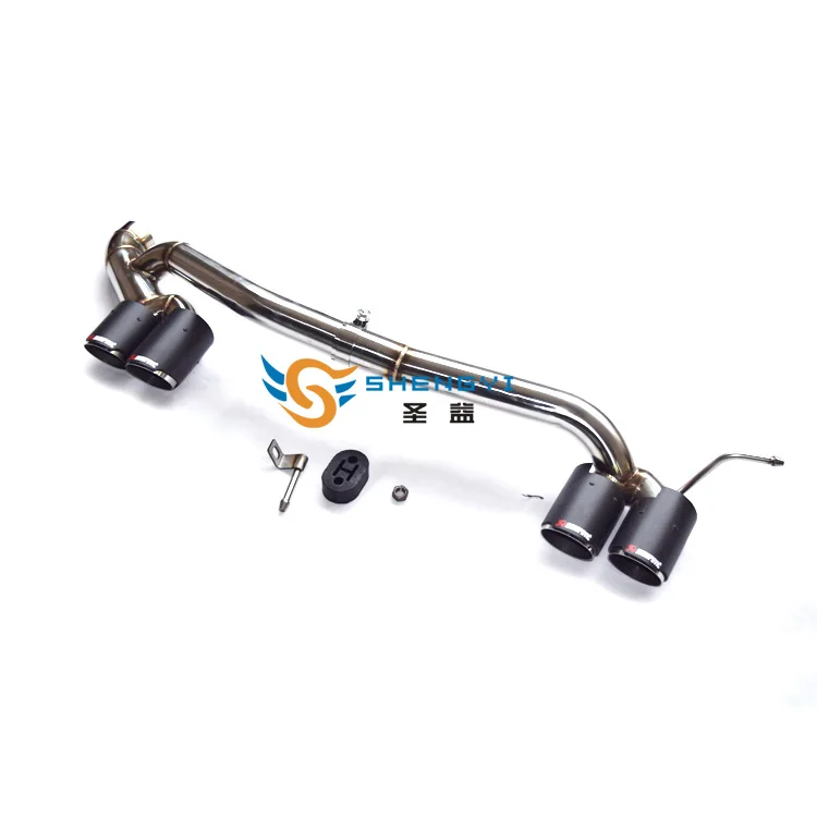 

One set of stainless steel carbon fiber four out muffler tip for BMW 3 series E90 318 320 325 in 06-11 modified M3 M4 bodykit