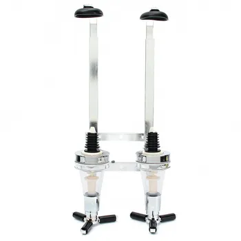 

2 Bottles Wine Alcohol Shot Dispenser Pourer Rack Liquor Drinks Wall Bar Mounted