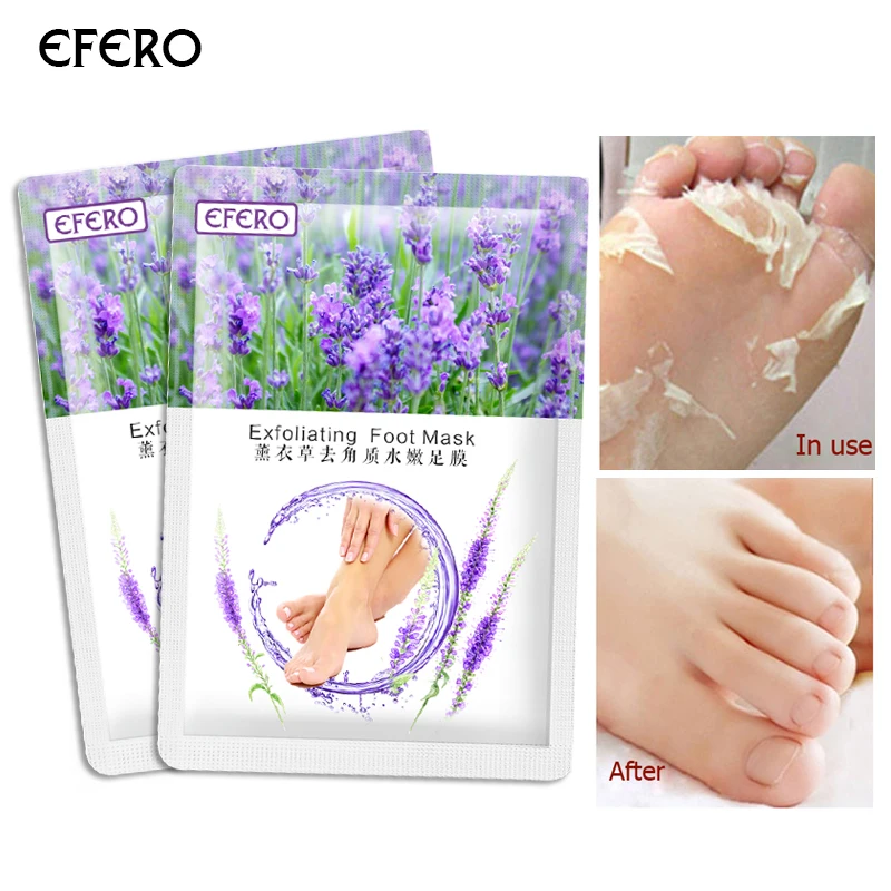 Efero, 3 пары = 6 шт., маска для очищения ног, удаляет мертвую кожу, маска для ног, крем для ног, педикюрные носки, пилинг ступней, маска для ног