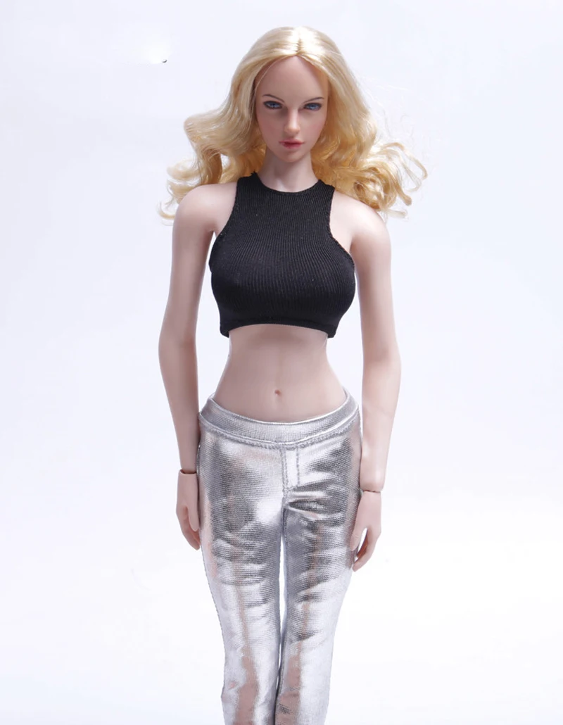 1/6 Female Action Figure Clothes Sexy tight fitting T shirt pencil