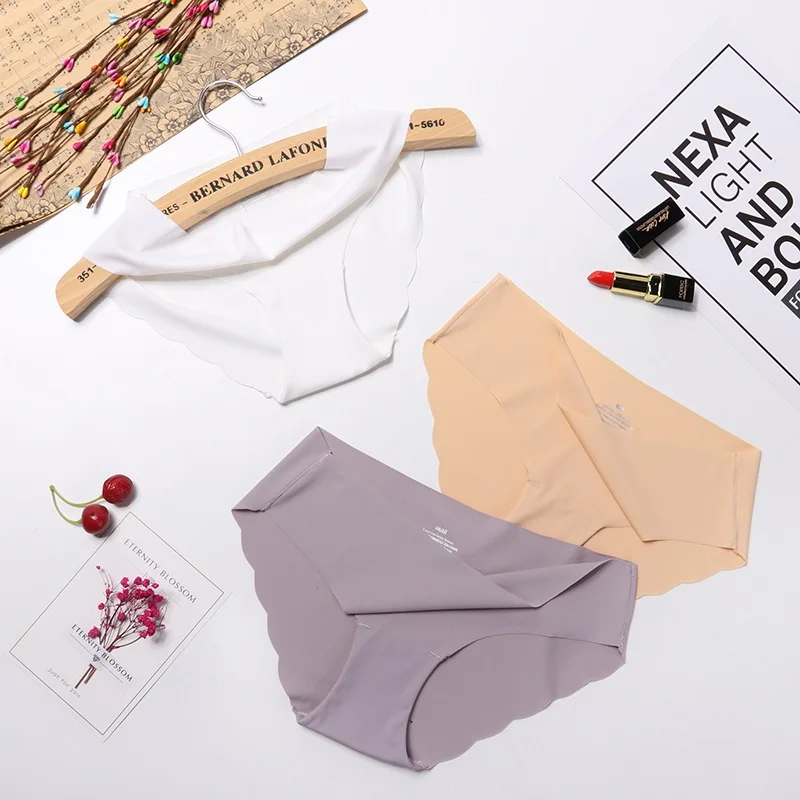 

3Pcs/lot Seamless Panty Set Underwear Female Comfort Intimates Fashion Women Sexy Panties Ladies Low-Rise Briefs 6 Colors drop