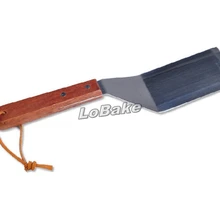 Кухонный нож из нержавеющей стали оборудование для пиццы Принадлежности для шашлыков выпечки функция изогнутые лопатой с деревянной ручкой