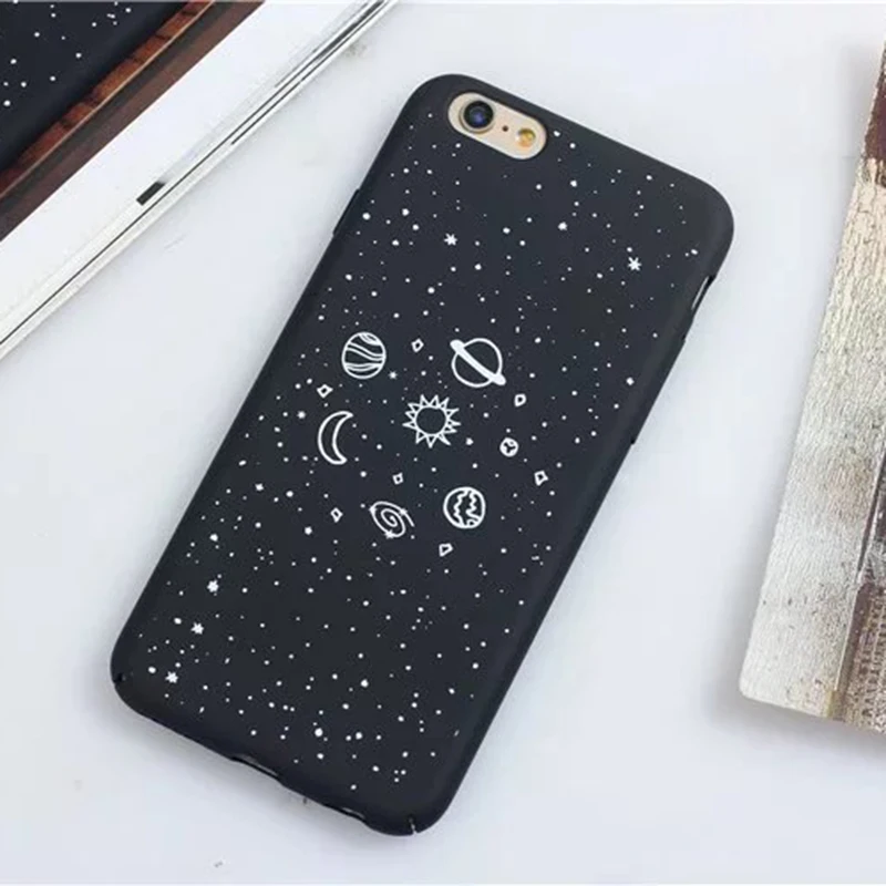 

1 Pc/lot Hard PC Full Fitted Black Universe Star Space Image Cell Phone Case Cover for iPhone 6 6s