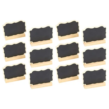 

12 Mini Chalkboard Signs Stand-Chalkboard Place Cards Message Board Weddings,Table Top Numbers,Food Signs,Kids' Crafts Event D