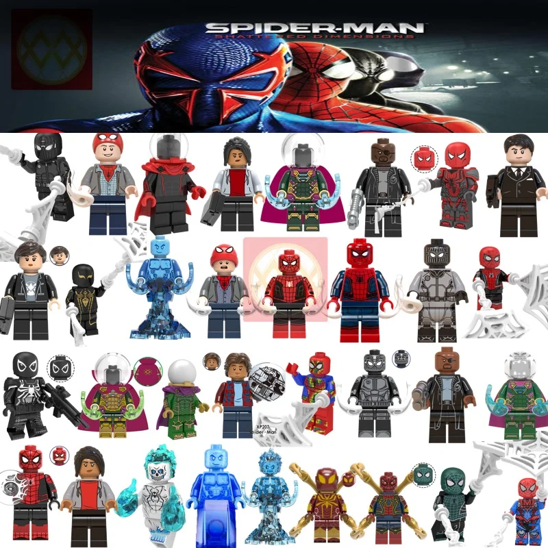 

Building Blocks Marvel Spider Man Far From Home Peter Parker Mysterio Hydro Man Single Sale Super Hero Models Children Toys Gift