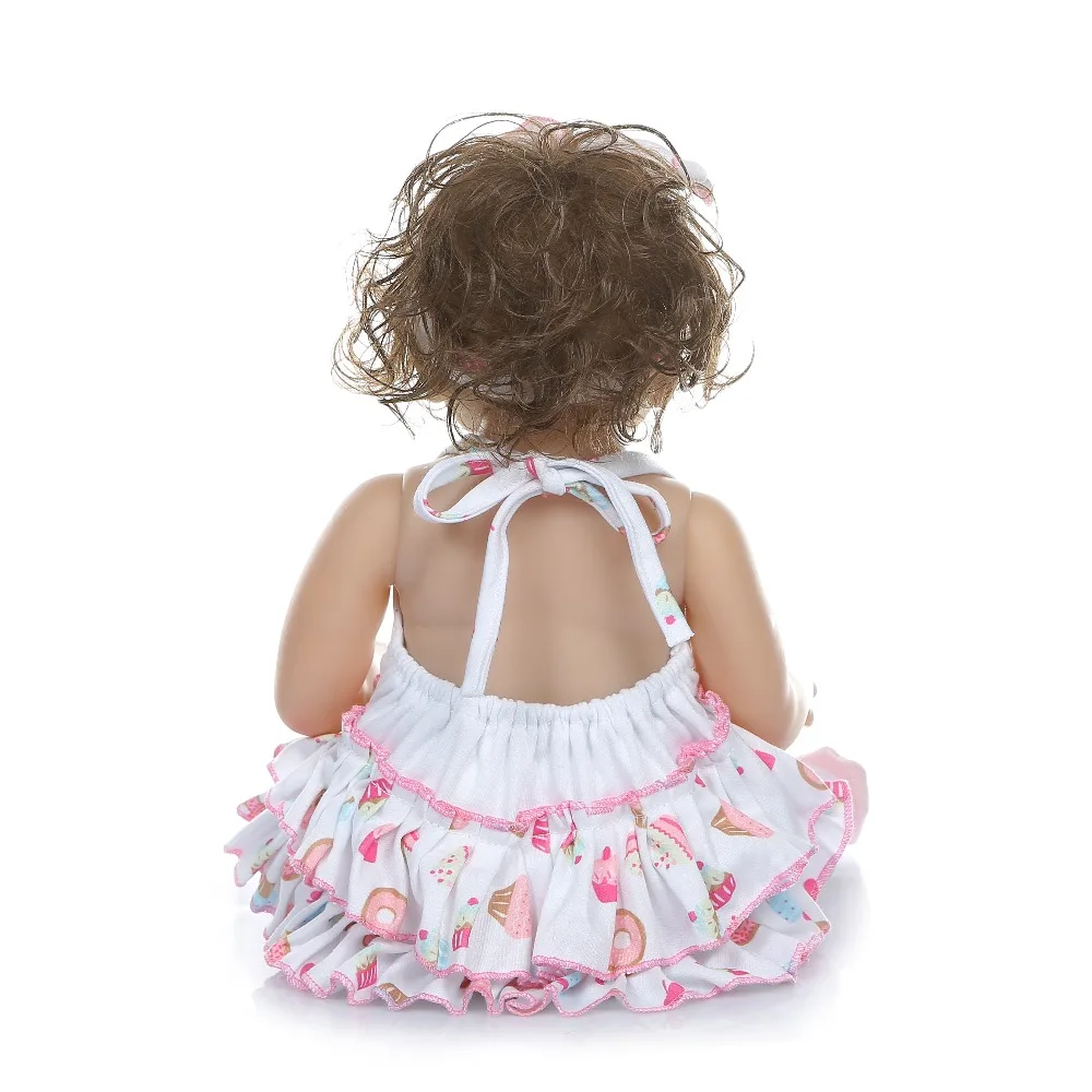 Кукла NPKCOLLECTION 48 см для полного тела с прорезями bebe reborn маленькой девочки ванночка