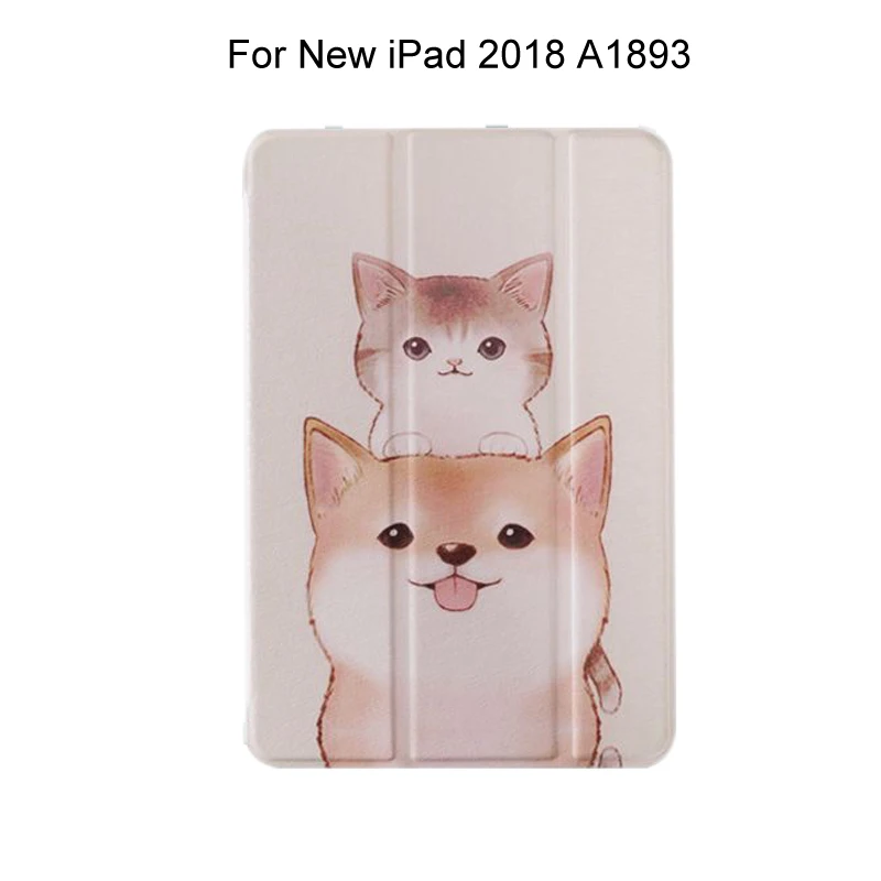 Милый мультяшный чехол Kawaii Akita с Умной подставкой, для iPad Mini 1 2 3 4, чехол для нового iPad Air 1 2 - Цвет: Akita for iPad 2018