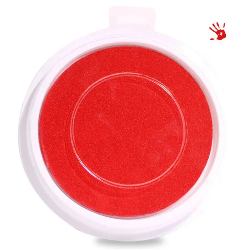 Одиночные цветные штемпельные подушечки DIY картина на палец забавный большой круглый для детей обучающая игрушка для рисования несколько вариантов - Цвет: RED