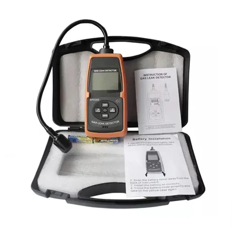 SPD203 Methane Natural Gas Leak Detector Combustible Analyzer Gauge Range: 0 ~ 10000ppm 0~20%LEL Acousto-optic Alarming | Инструменты