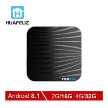 T95X2 Android ТВ приставка t95x2 Android 8,1 Amlogic S905X2 четырехъядерный медиаплеер 2 ГБ 16 ГБ 4 ГБ 32 ГБ WiFi приставка pk T95Q ТВ приставка