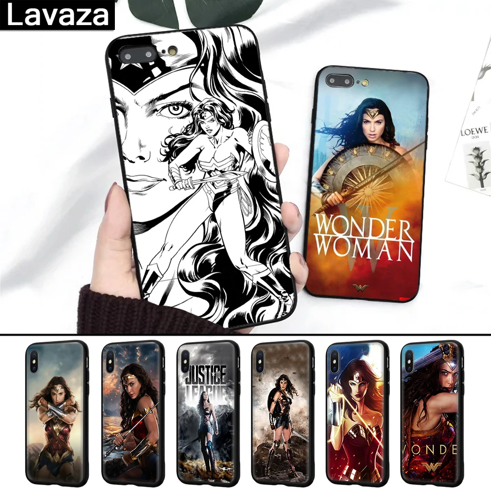 Силиконовый чехол Lavaza Justice League Wonder Woman для iPhone 5 5S 6 6S 7 8 11 Pro Plus X XR XS Max | Мобильные