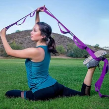 Удлинить 2,5 м помощь Йога Стрейч Пояс тренировки танец Тренажерный Зал Фитнес прочность тяговые полосы шнуровка Гибкая повязка