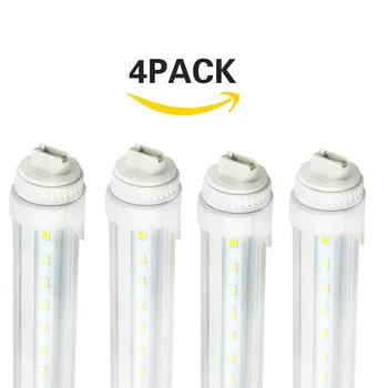 

4 Pack 8FT 40W R17D LED Lamp 240cm LED Tube Light Bulb 2400mm Freezer Straight Fluorescent 5500K 120V-277V Input Super Bright