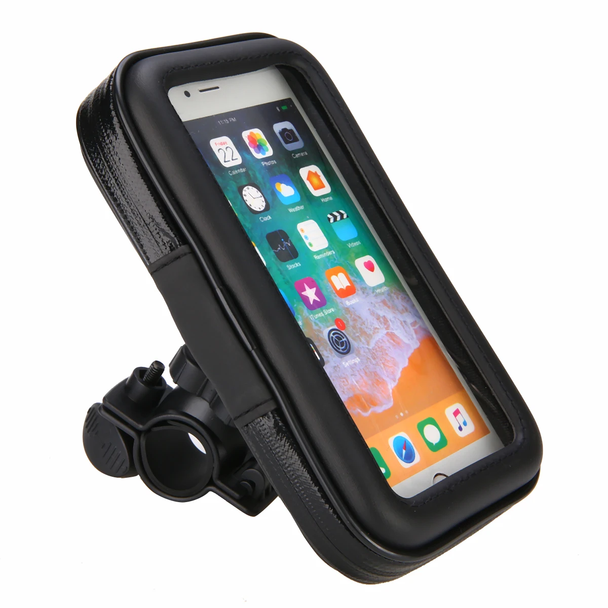 1pc Motorcycle Handlebar Phone Bag Holder Bicycle Waterproof Phone GPS Mount Case Adjustable 360 Degree