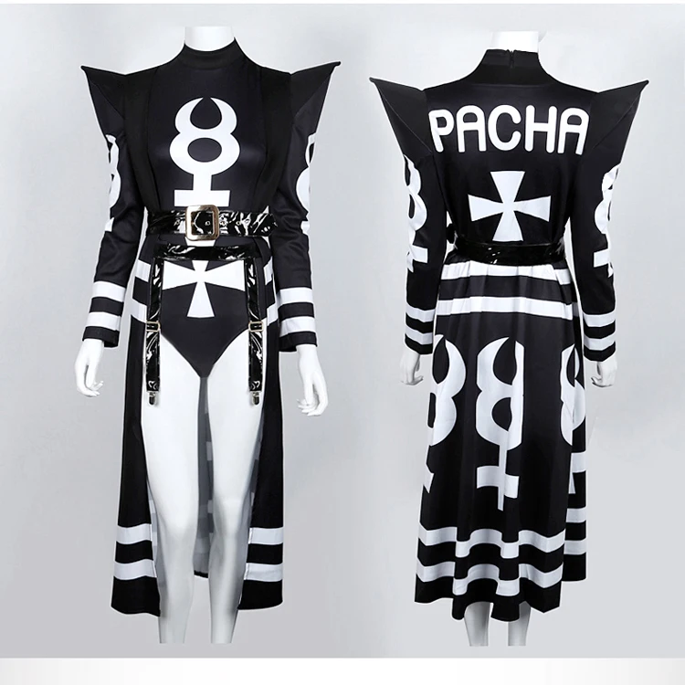 

Female Singer Dancer Black Long Clock Jakcet Bodysuit Women Girl Sexy Dj Stage Clothes Bar Ds Singer Dance Hip Hop Club Outfits