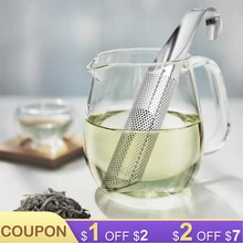 

Stainless Steel Tea Infuser Creative Pipe Design Reusable Metal Tea Strainer For Puer Teas Herb Scented Teas Kitchen Accessories