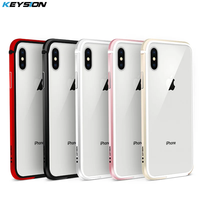 Чехол бампер KEYSION для телефона iPhone X 10 Роскошный Алюминиевый металлический и