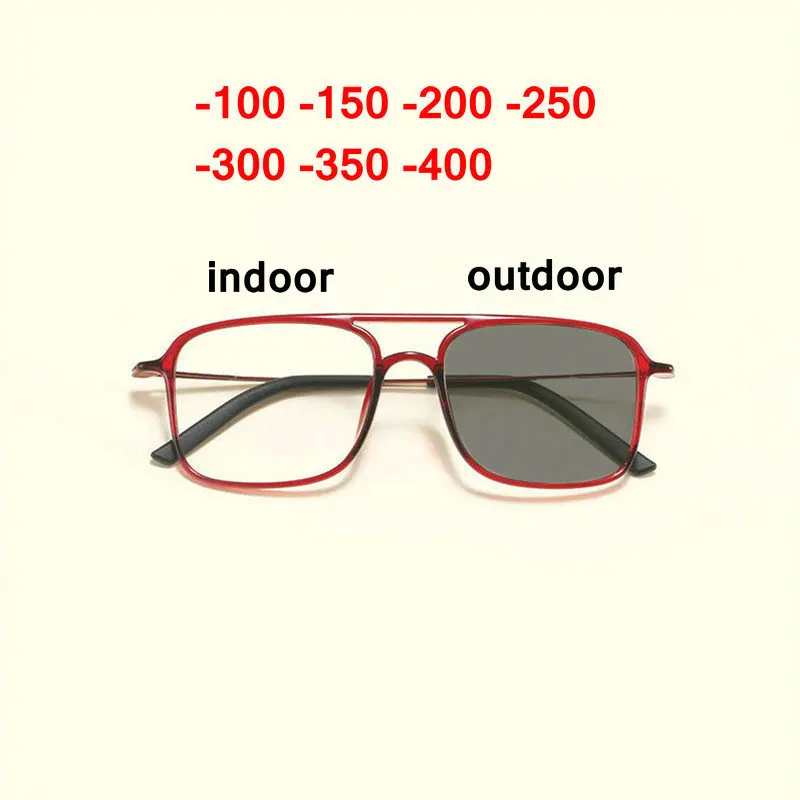 Ретро двойной луч солнцезащитные фотохромные готовые близорукости