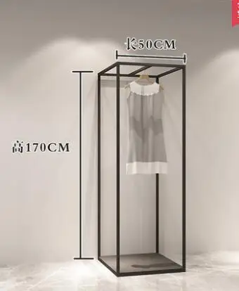 Костюмы магазинный демонстрационный стеллаж для выставки товаров для того, чтобы осуществить мужские и Женская одежда стеллаж для выставки товаров сбоку подвесная полка - Цвет: 50cm