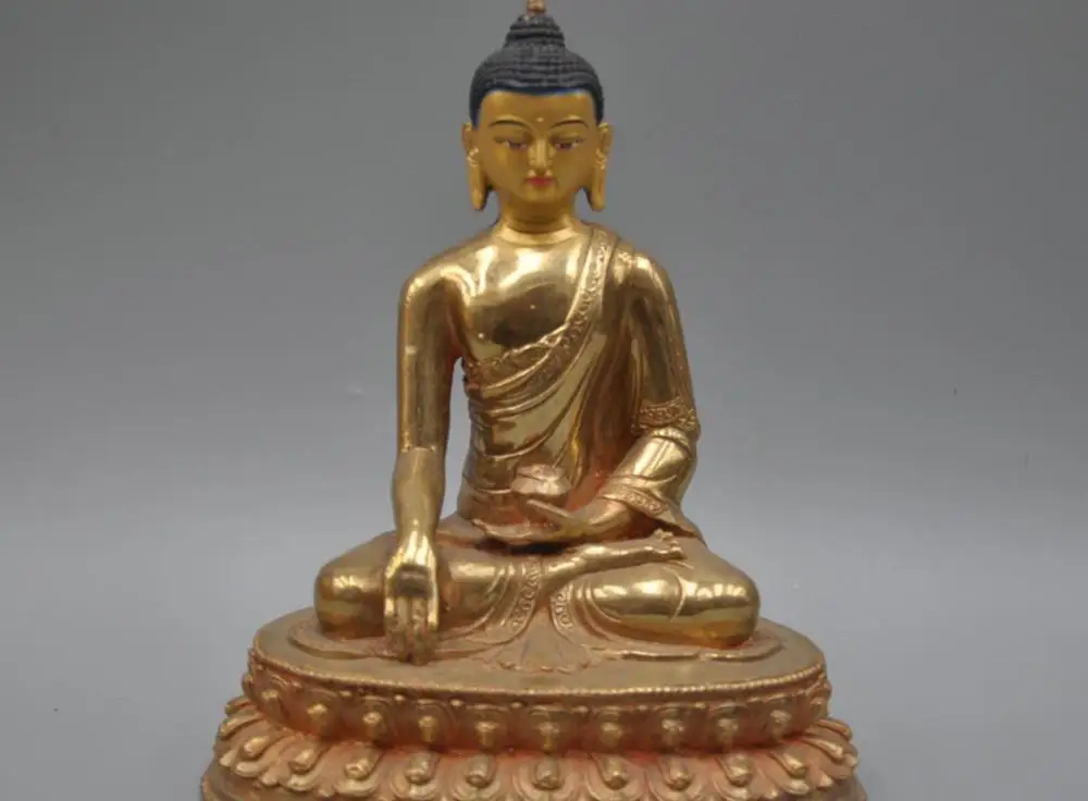 

8'' China Tibet Shakyamuni Buddha Bronze Statue