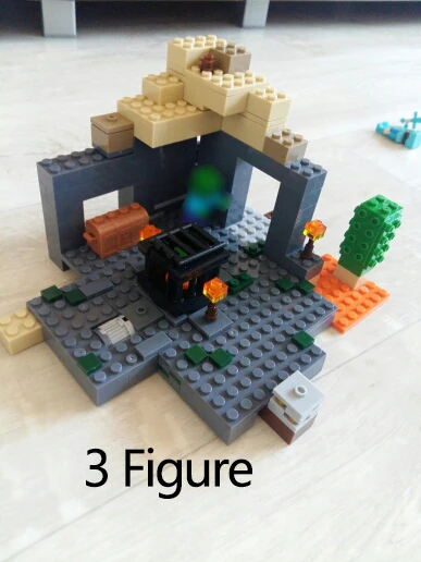

BELA 10390 My World Compatible Legoland Minecrafted 21119 The Dungeon Building Blocks kids Creative Bricks birthday Toy ift