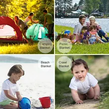 Коврик для пикника Водонепроницаемый складной пляжный Кемпинг под открытым небом влагонепроницаемое Одеяло Портативный коврик для кемпинга походный пляжный коврик 200x200 см