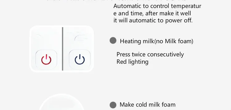 220-240 в 420-500 Вт белый автоматический bubbler электрическое Молоко Насос тихий с вращением на магните нагрев пены горячего и холодного молока
