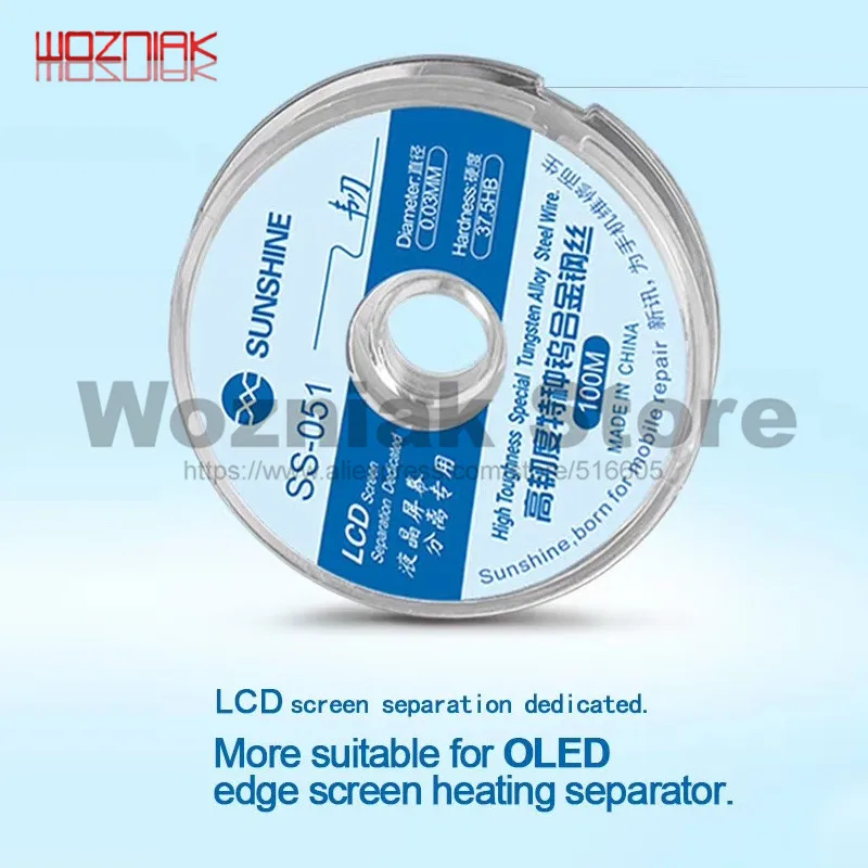 thumbnail image 2 of Screen Separation Wire,328.08 Feet Glass Separate Repair Tool - 0.03mm 2 of 13