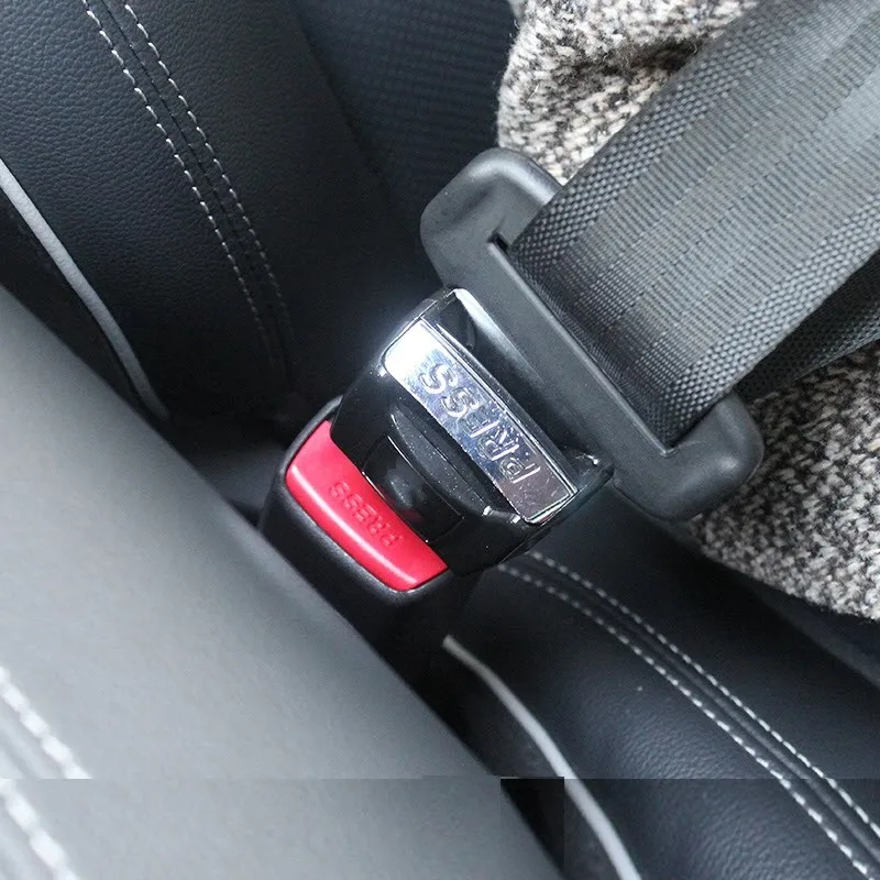 1-Piece Car Logo Vehicle Seat Belt Extension Extender Safety Buckle Clip for Audi Skoda Nissan Infiniti Cadillac Mitsubishi more