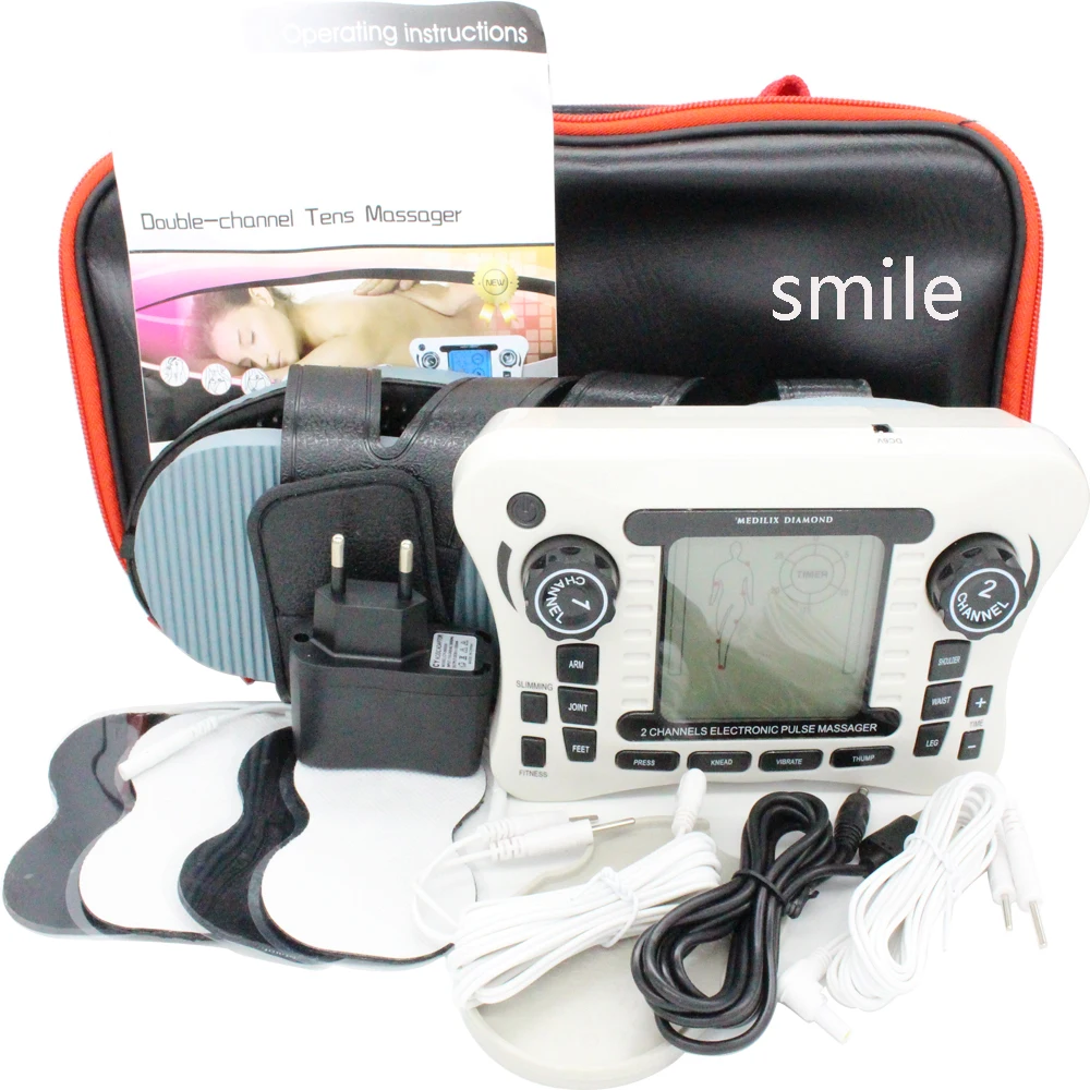 TENS UNIT/Dual channel output TENS EMS pain relief/Electrical nerve muscle stimulator/Digital therapy massager/Physiotherapy