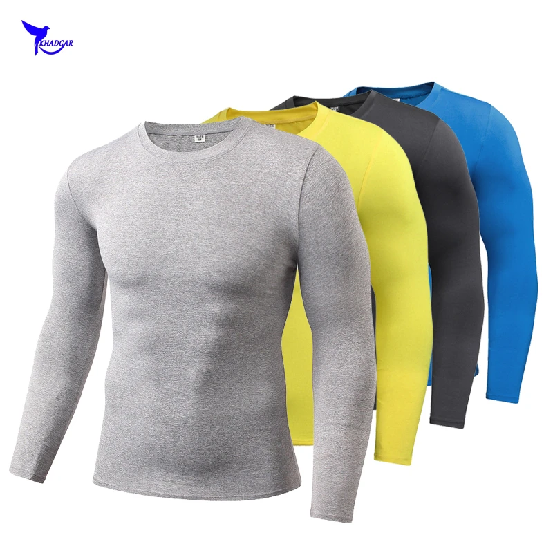 

Long Sleeves Mens Compression Jogging T Shirts Bodybuilding Gym Fitness Clothings Crossfit Exercise Workout Running Sportswear