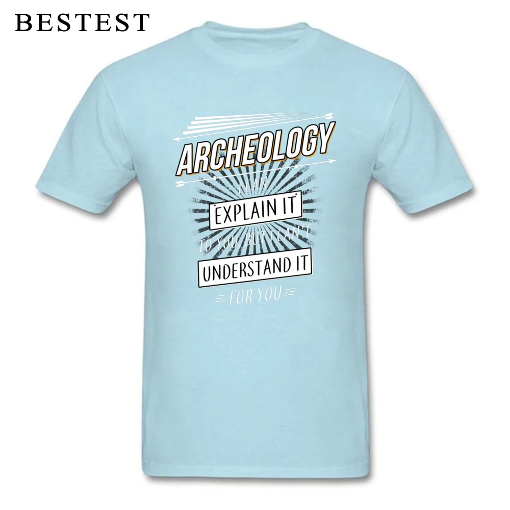 Brand Printed Family T Shirts Crew Neck Pure Cotton Male Tops Shirt Short Sleeve Summer Autumn Family Tee Shirt Archeology I can explain it to you funny T shi light