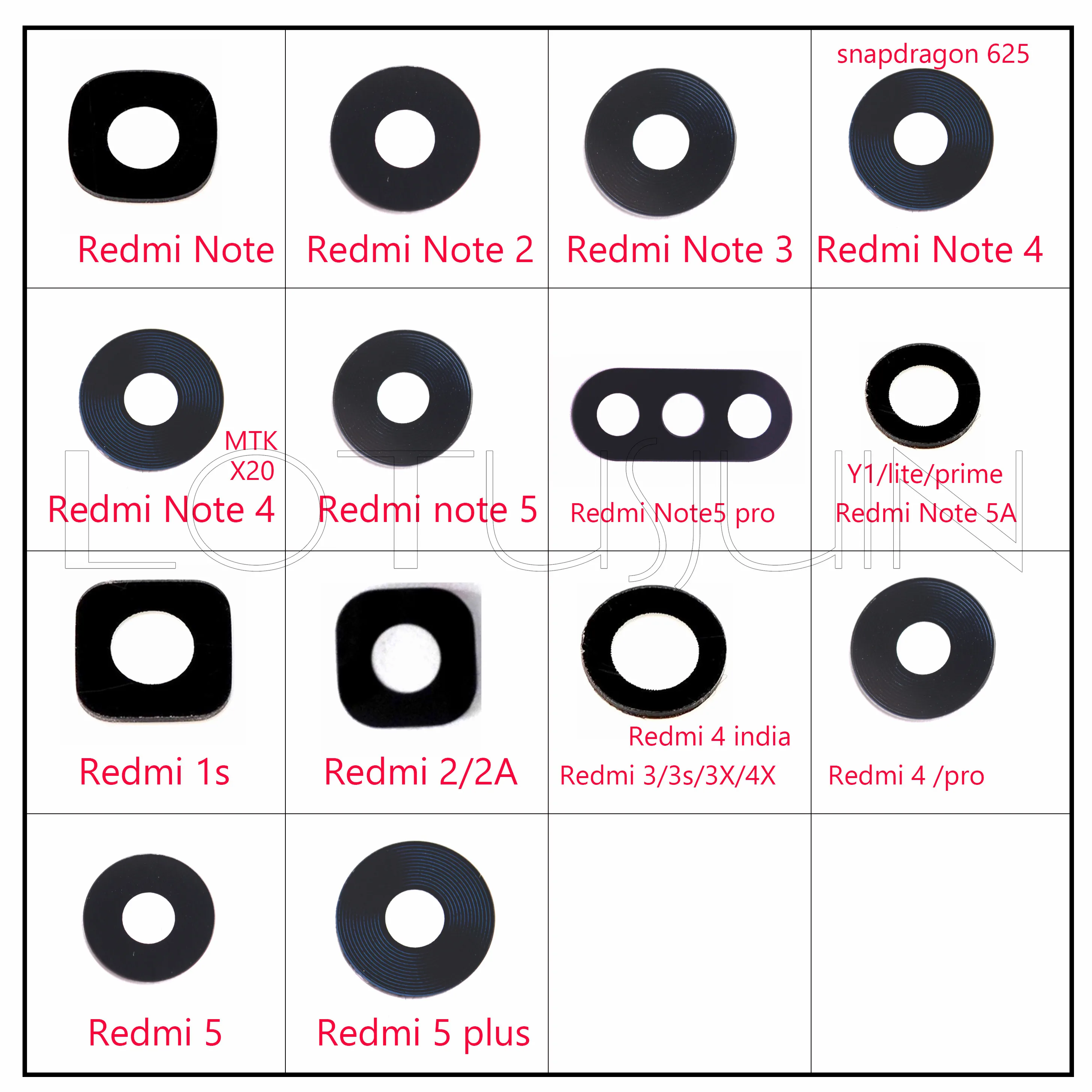 

Rear Back Camera Lens Cover For Xiaomi Redmi Note 2 3 4 5 pro MTK Redmi 1S 2 2A 3 3S 3X 4 4X 5 5 plus pro prime