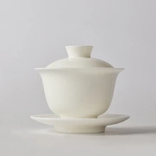 PINNY белый фарфор кунг-фу Gaiwan Керамика ручной работы китайский чайный набор фарфоровая чайная посуда 160 мл чай чаша высокого качества Chinaware