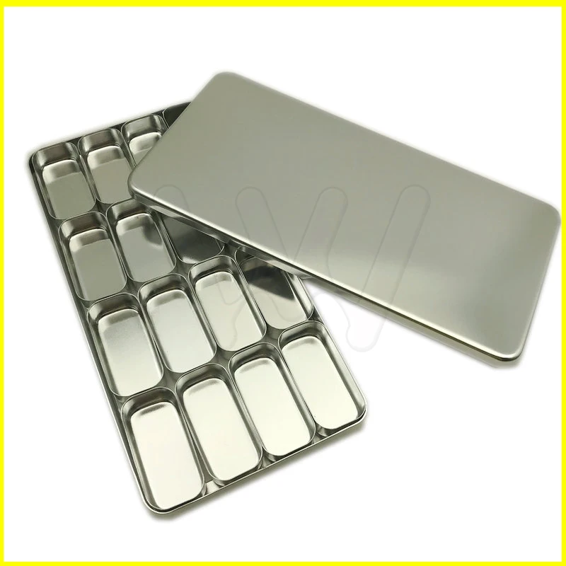 16 rack Dental box for Bur H K File Holder Block Sterilizer Case Disinfection Endo Box Dental Lab (4)