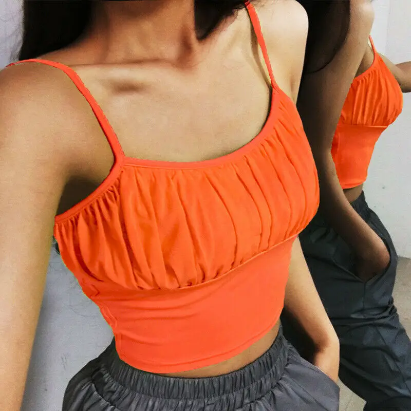 

Women Fashion Summer Casual Vest Tops Female Sleeveless Party Club Crop Tops Camisole 3 Colour