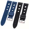 Silicone Watch Band Bracelet 22mm Black Blue Women Men Rubber Watch Strap Stainless Steel Polished Pin Buckle ► Photo 2/6