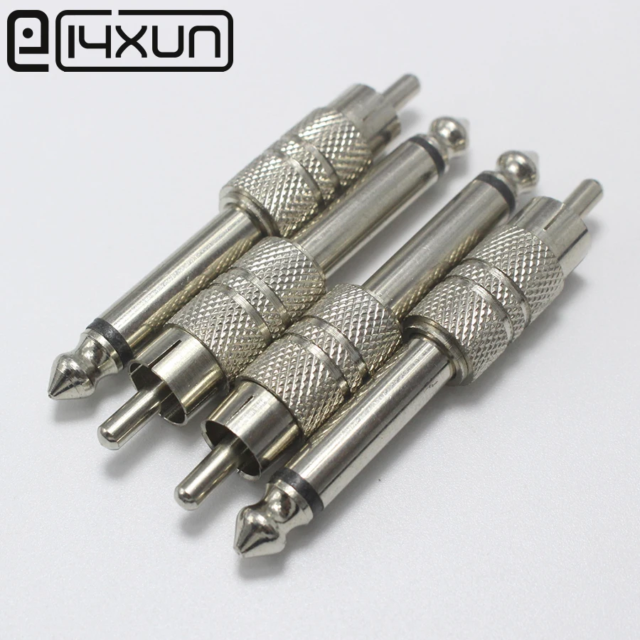 EClyxun 10 шт. DIY 6 35/6 5 мм 2 полюсный моно штекер RCA папа AV аудио адаптер для микрофона