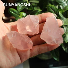 1 шт. натуральный сырой розовый кристалл кварца необработанный камень с лечебным действием, образцы кристаллов любовь натуральные камни и минералы аквариум камень