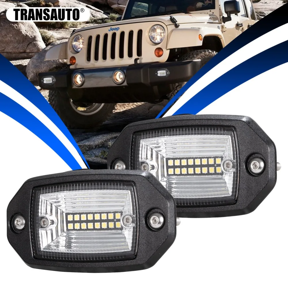 

4 Inch Flush Mount LED Light Pods, 12V 8W Flood LED Light Bar Driving Off Road Work Light for Golf Cart Jeep Trucks SUV ATV UTV