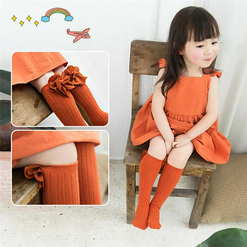 

Cute Girl Kids Knee High Stockings Cotton Baby Toddler Leg Warm Leggings Stockings