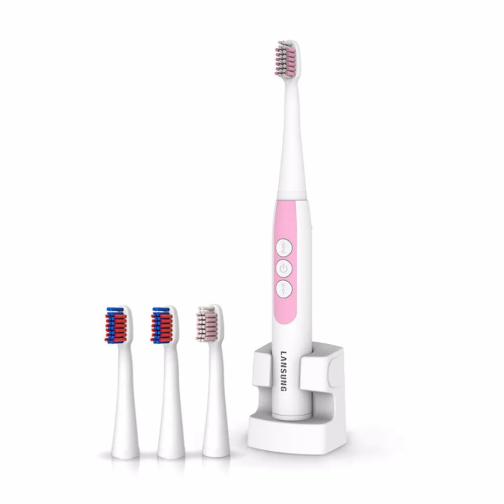 LANSUNG A1 Ultrasonic Sonic Electric Toothbrush Rechargeable Tooth Brushes 4 Pcs Replacement Heads Auto Timing 5 Speeds Models LANSUNG A1 Ultrasonic Sonic Electric Toothbrush Rechargeable Tooth Brushes 4 Pcs Replacement Heads Auto Timing 5 Speeds Models