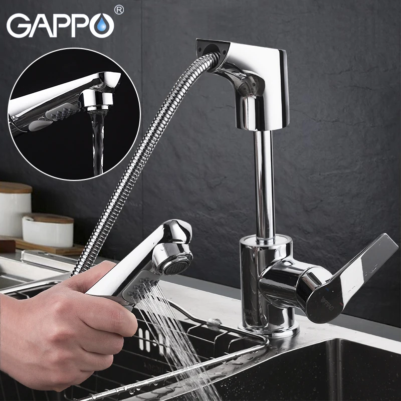 GAPPO pull out basin faucets Brass bath water mixer taps bathroom basin
